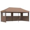 Vidaxl Pop-Up Party Tent with 3 Walls, Brown