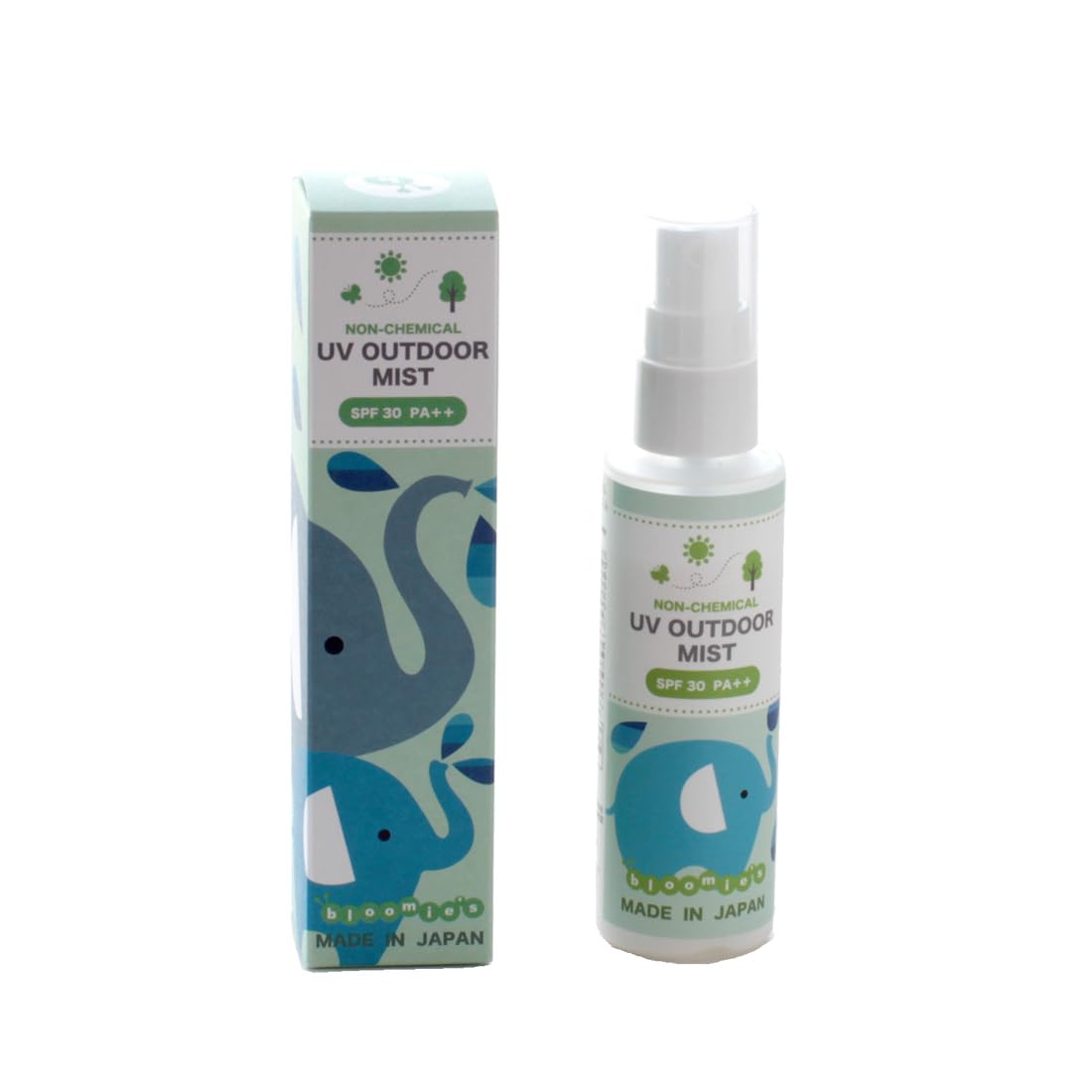 

Bloomies SPF30 BN UV Outdoor Mist Elephant Детский солнцезащитный спрей Солнцезащитный спрей PA++ Нехимический (зеленый) Детские bloomie s 000663-0004-01 зелёный