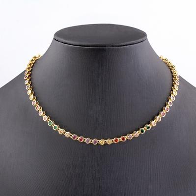 

Nidin Ins Hot Sale Sexy Choker Iced Out Tennis Chain Necklace For Women Luxury Cubic Zircon Crystal Neck Accessories Jewelry