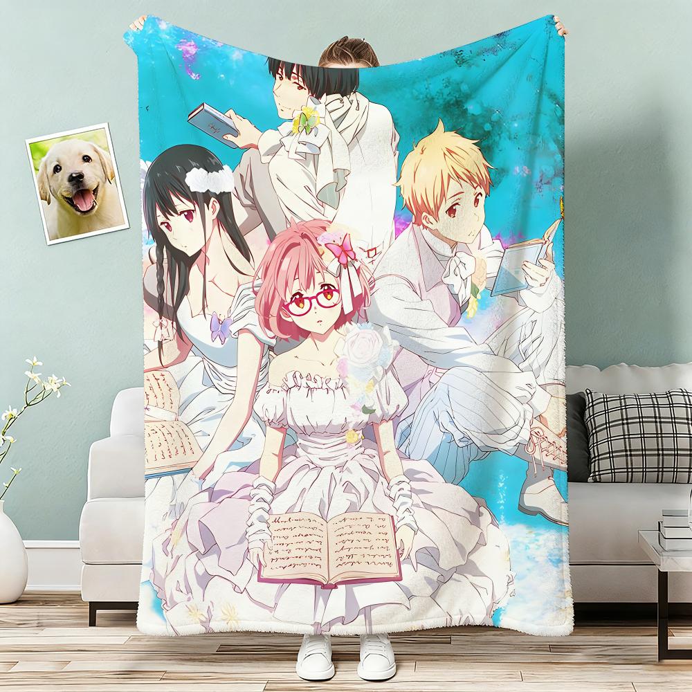 Beyond The Boundary anime Throw Lightweight 240g Flannel Blanket Soft Skin-friendly for Summer Cooling