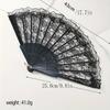 1pc Classic European Style Lace Fabric Hand Fan - Foldable Handheld Floral Design Women Weddings Nightclubs Cosplay