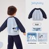JELLYBABY Boys' Color-Block Dog Print Pullover Sweatshirt