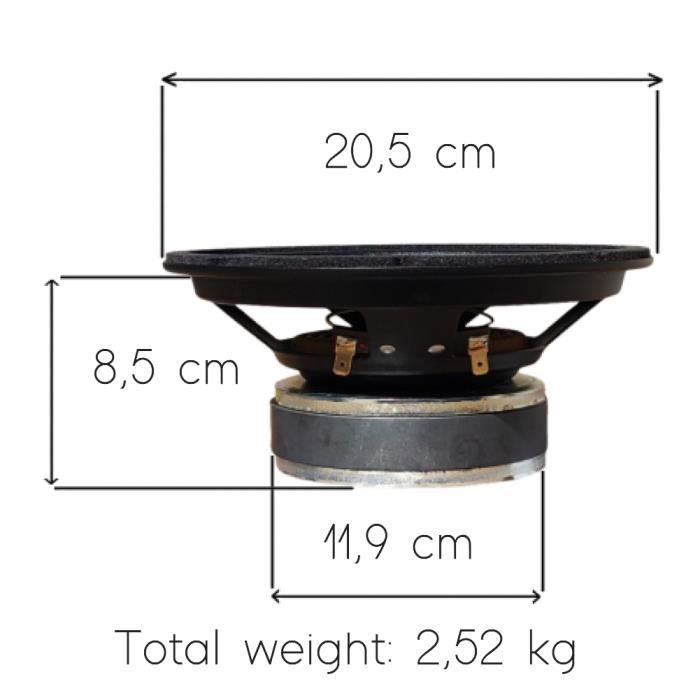 1 CIARE CME200 Mid woofer 20 cm 200 mm 8" 125 Watts rms 250 Watts Max impédance 4 ohms spl 99,5 DB, la Paire + 5 Sticker Cadeau