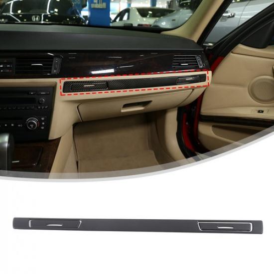 Matte Black Passenger Side Cup Holder Trim Strip for BMW 3 Series E90 2005-12