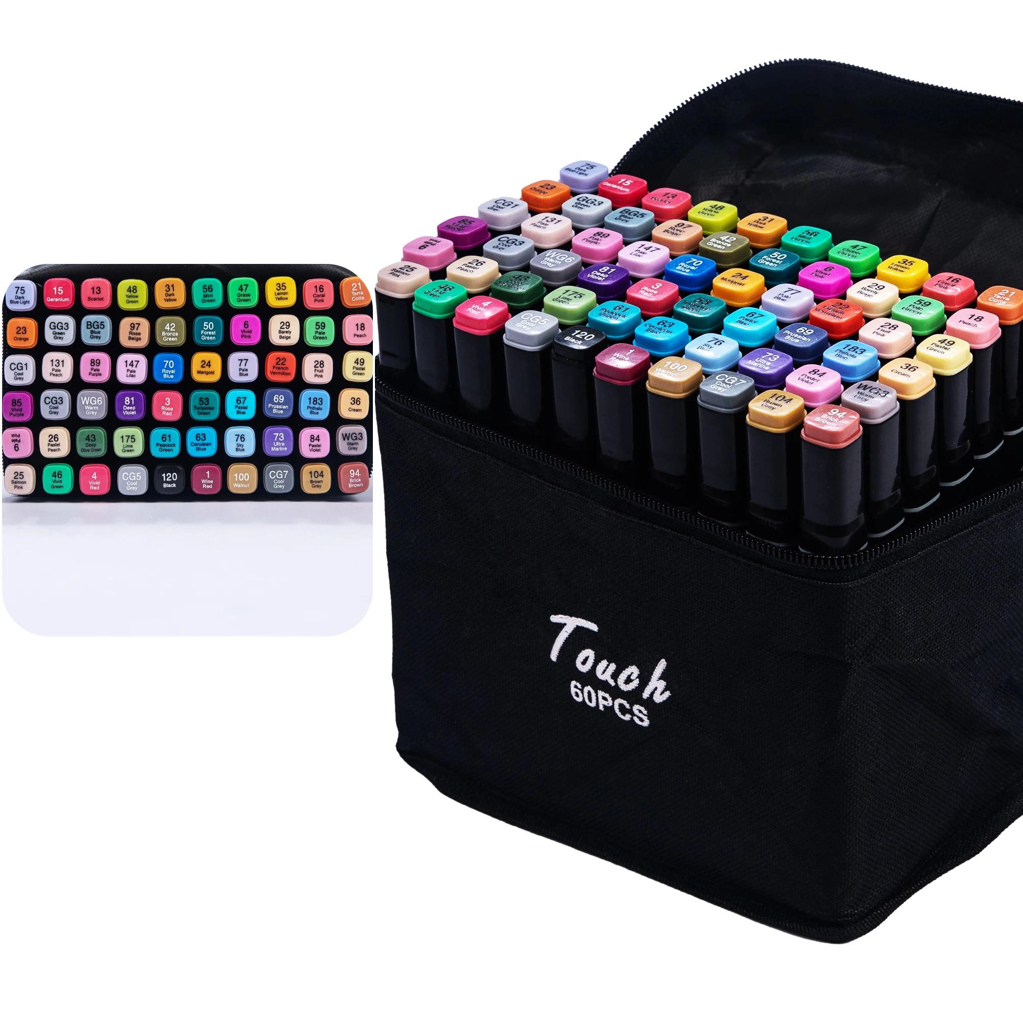 

Набор из 24-80 цветов с двумя наконечниками для рисования, мягкая ручка-кисть, каракули, комиксы, эскизы, рисунки