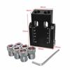 Black 15° Woodworking Pocket Hole Jig - Drilling Locator for Wood Board Installation