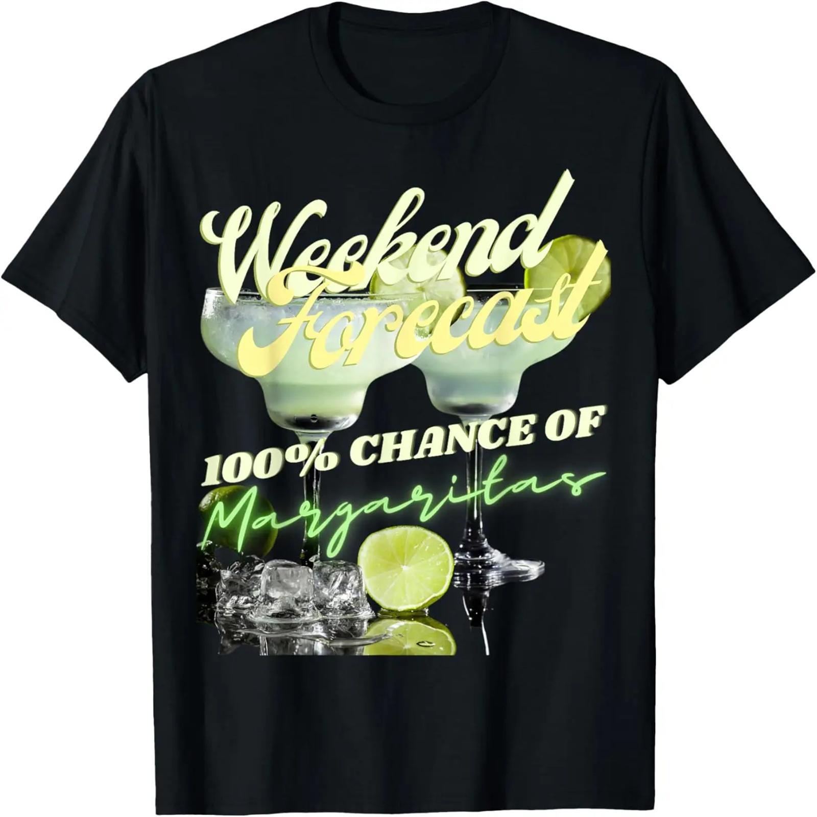 

Weekend Forecast 100% Chance Of Margaritas Retro Vintage T-Shirt XXXXXL чёрный