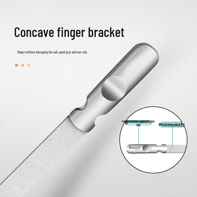 Stainless Steel Double-Sided Nail File Buffing Strip Ultra-Thin Manicure Tool