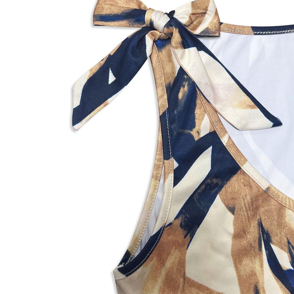 Ladies' Loose Comfortable Casual And Fashionable Summer Vest Dress With Geometric Print Dress