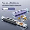 Portable Pill Organizer with Morning-Midday-Evening Compartments and Press-Pull Lid