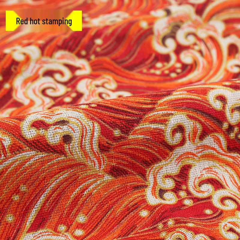 Floral Plaid Cotton-Linen Fabric for Tablecloths, Curtains, Sofas, and DIY Projects