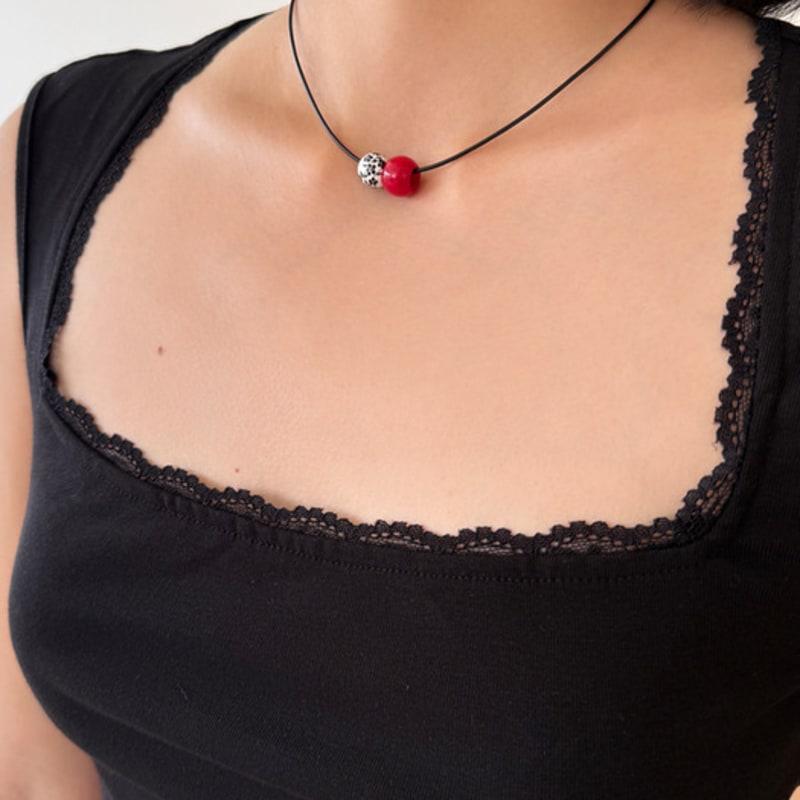 FANTASTIC PLANET Flower Ball String Necklace