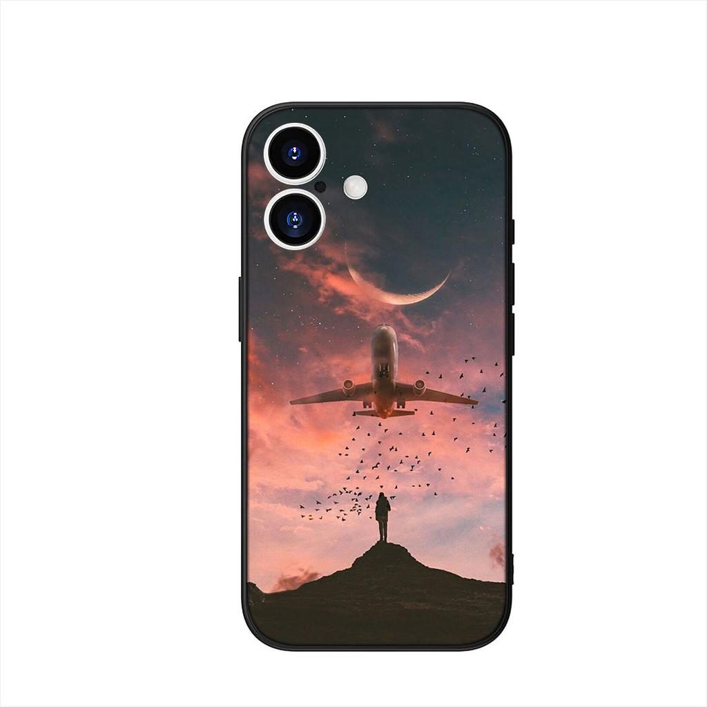 Cover for Samsung Galaxy S25 S23 S22 S24 FE Ultra Plus A56 A05 A06 A15 A16 A57 S7 Edge Case Airplane Plane Fly Travel Aircraft