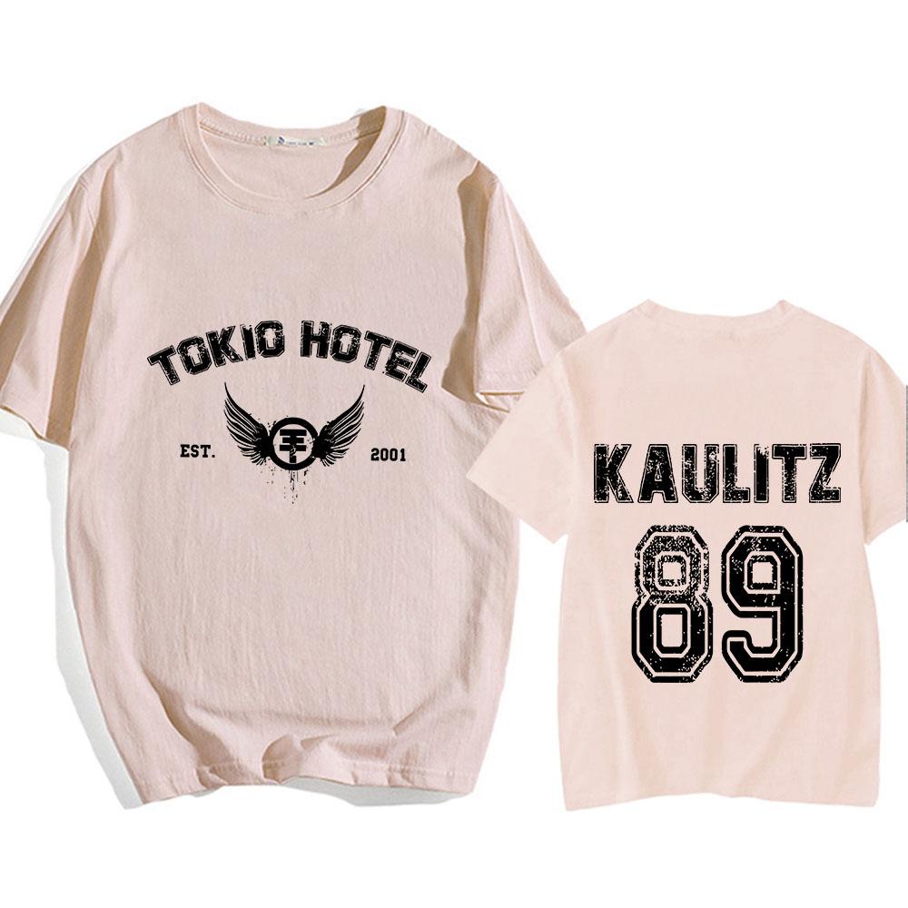 Horké tričko kapely Tokio Hotel Street Hip Hop Rapper O-neck Gotické tričko Léto Vysoce kvalitní tričko Mikiny Retro Měkká trička