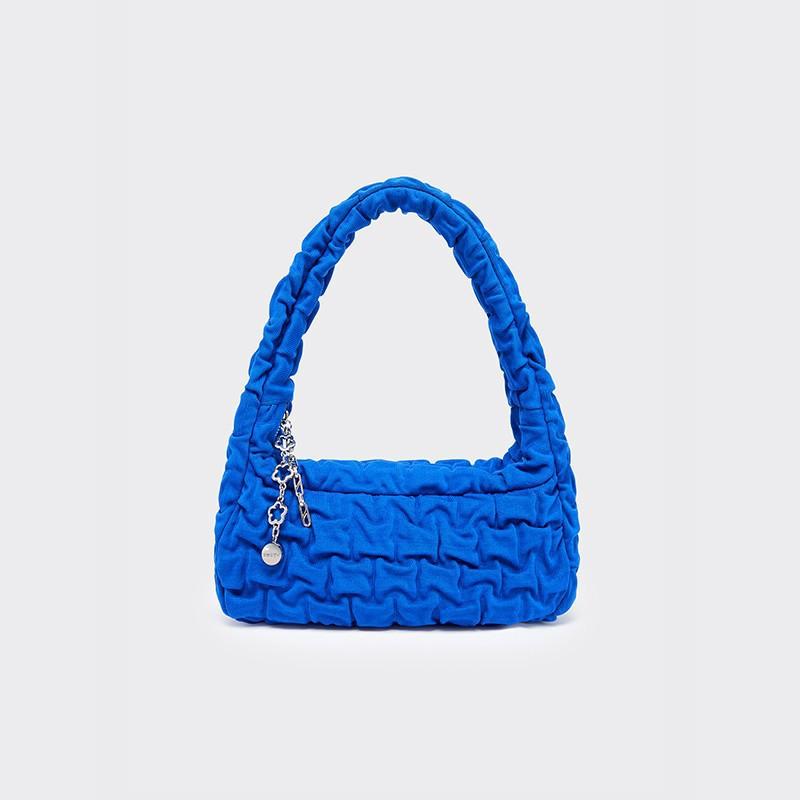Princess Dream Series Flying Woven Bag Small Female Cross-body All-matching Pleated 31x11x13 синий
