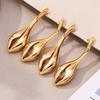 Qiong Yao Ocean-Style Metallic Conch Pendant Earrings, Light Luxury Fashion In 18K Gold-Plated Copper
