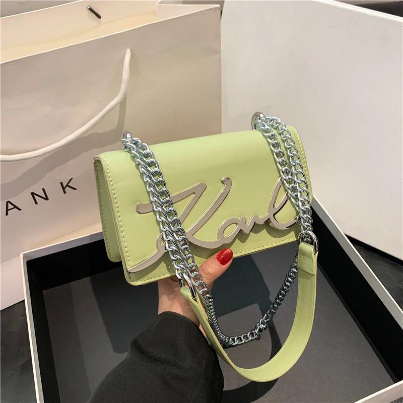 Damen Schulter Umhängetasche kleine quadratische Tasche beliebte Taschen Trend Brief neue Mode Ins dieses Jahr