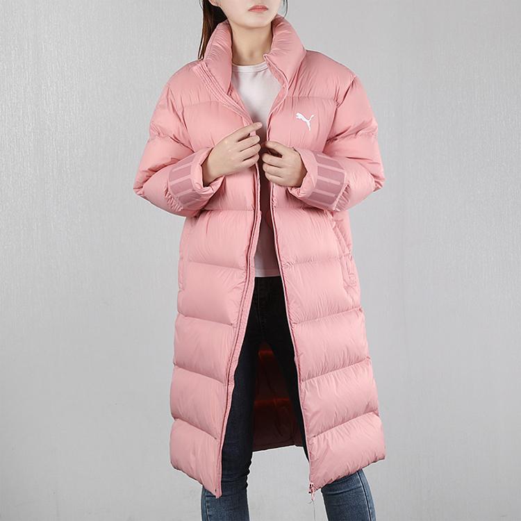 Puma Down Warm Logo Mid-Length Down Jacket Women Outerwear Winter-Pink 581615-14