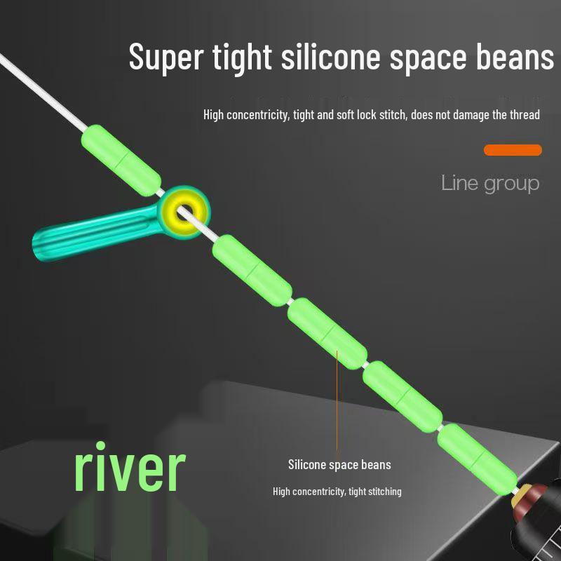 Red Axis Handmade PE Main Line with Silicone Anti-Tangle Beads and 8-Shaped Ring