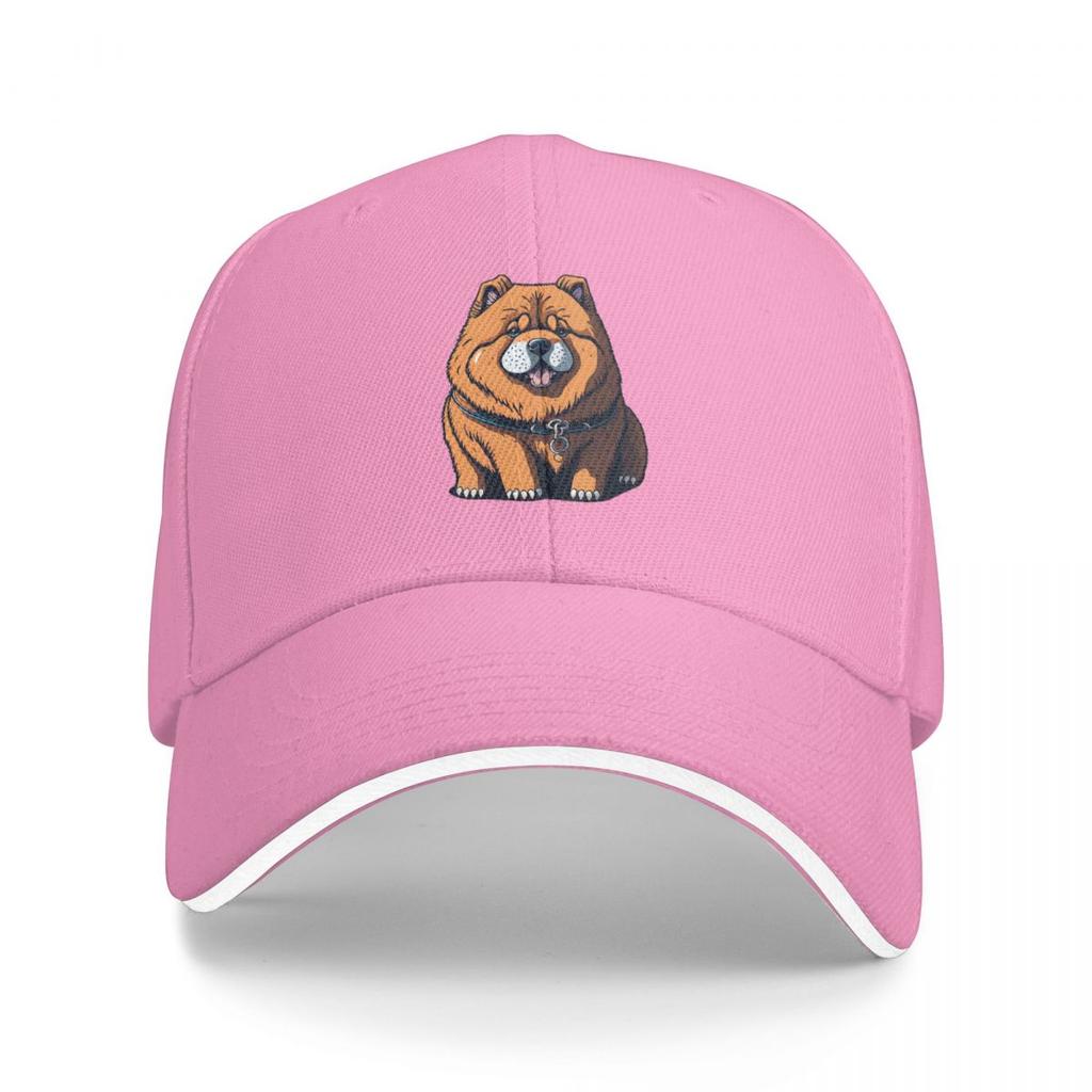 Chow Chow Adorable Brown Puppy Baseball Caps Snapback Baseball Hats Breathable Casual Casquette Outdoor Unisex