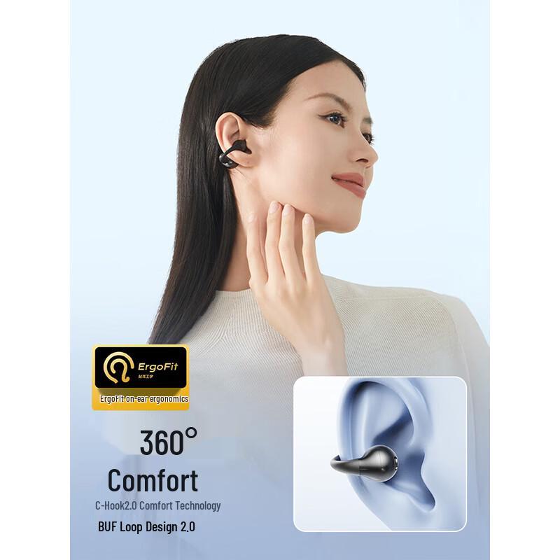 Nankka Clip Super Open-Ear Bone Conduction Sports Bluetooth Headphones