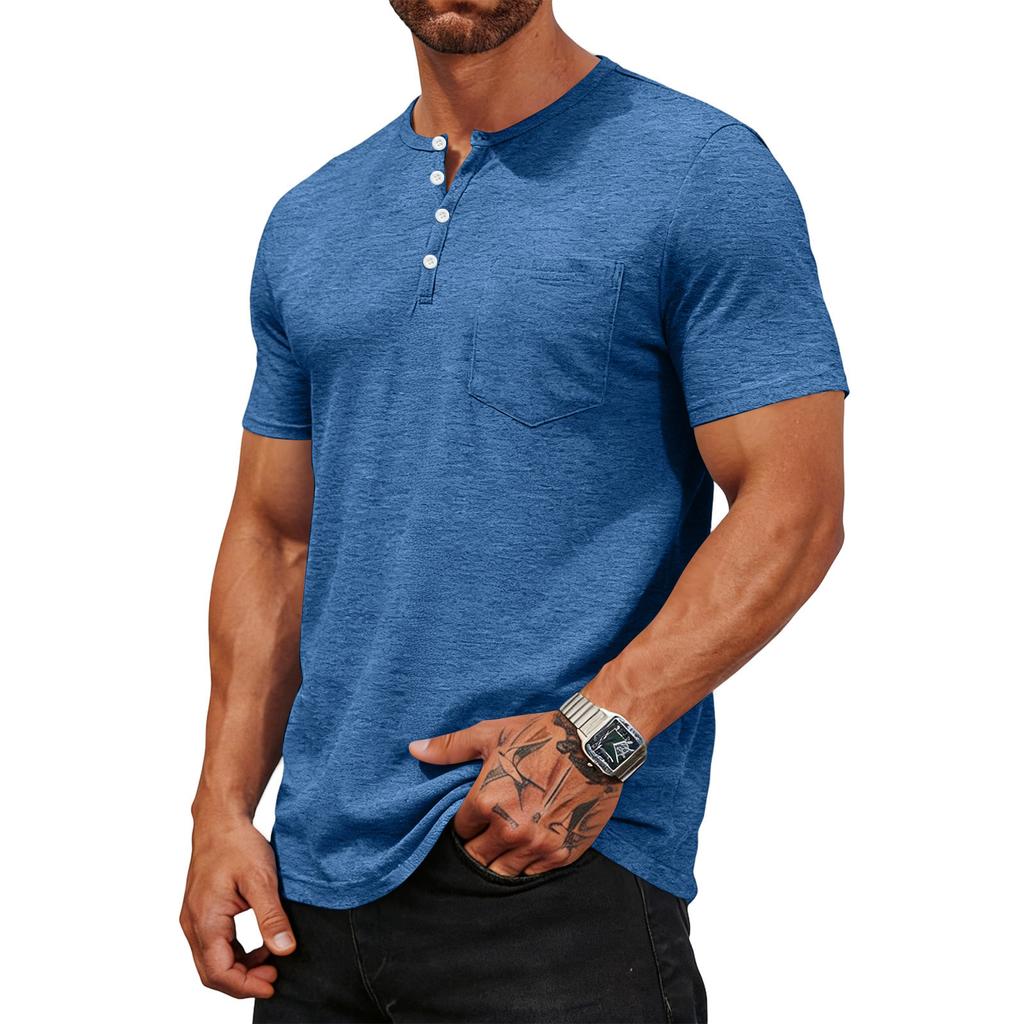Henley Shirts for Men Mens Short Sleeve Henley Shirts Summer Shirts for Men Short Sleeve Henley Shirts for Men Casual Style
