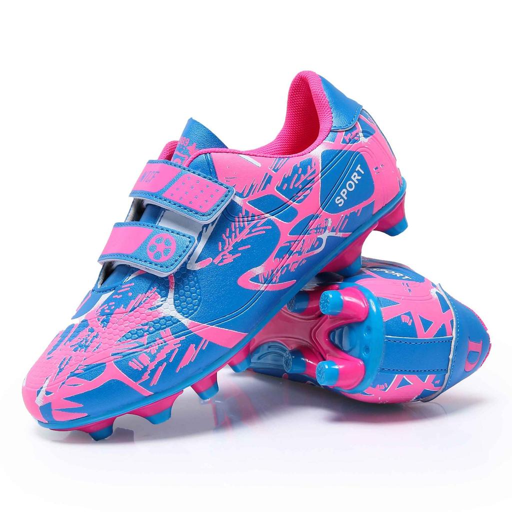 166 football shoes children youth Velcro primary school students long nails broken nail bottom leather surface sports shoes training shoes