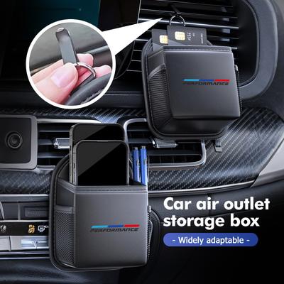 Car Air Outlet Storage Bag ID Card Bag Double-layer Storage Bag For 1 3 5 Series X1 X3 X4 X5 X7 G20 G38 F20 F39 F48 E46
