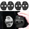 2/4Pcs Silicone Car Door Lock Cover Protective Decoration Case For Model 3 Y S 2021 Roadster Cybertruck Juguete K80 SpaceX