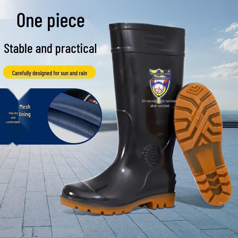 Baige Men's High-Top Work Safety Rain Boots