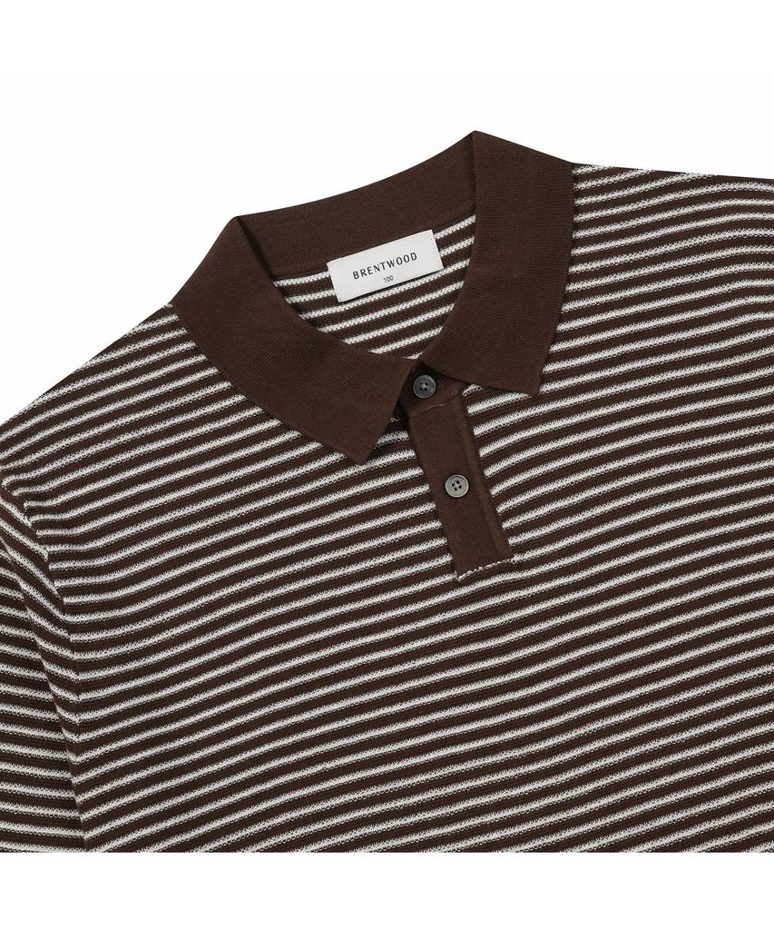 BRENTWOOD Transitional Knit Striped Polo Neck Sweater Brwaa26111Brx