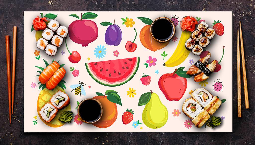 Szklana Płyta Ochronna Na Kuchenkę 90x52 Owoce