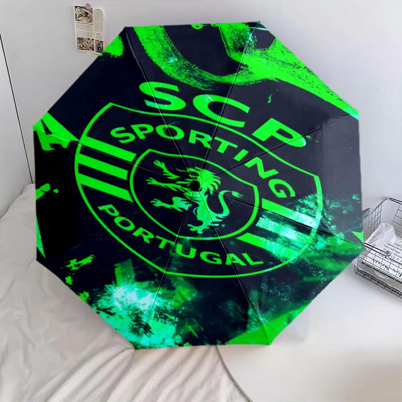 SCP Portugal: Green Emblem Glory Folding umbrella Suitable for all seasons Suitable for all seasons Three folds Sun umbrella printing