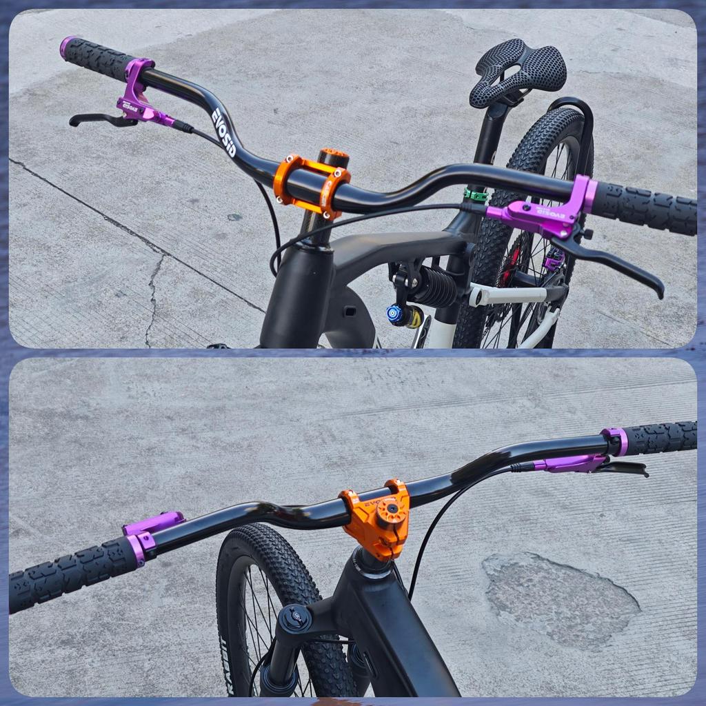 EVOSID 800mm Aluminum Alloy Mountain Bike Downhill Handlebar, High-Strength Polished Swallow Design