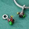 Original Kupfer Charms Perle Weihnachtsmann Weihnachtsbaum Schleife Anhänger Passen Frauen Mädchen Armband DIY Schmuck Geschenk