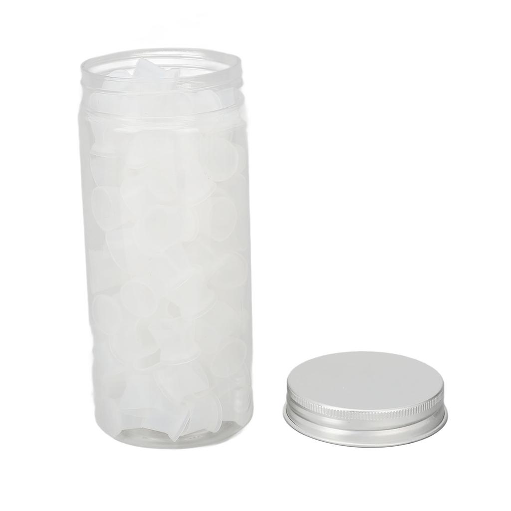 100PCS Disposable Silicone Pigment Cup Large Eyebrow Lip Color Pigment Cups with Storage Bottle