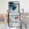 Luxurious Cute Cartoon Sausage Dog PU Leather Phone Case for Samsung Galaxy Z Flip 7 6 5 4 3 Hinge Shockproof Protective Cover