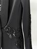 Available: Spring 2026 Fashion Mesh & Beaded Suit Jacket with Chiffon Trousers.