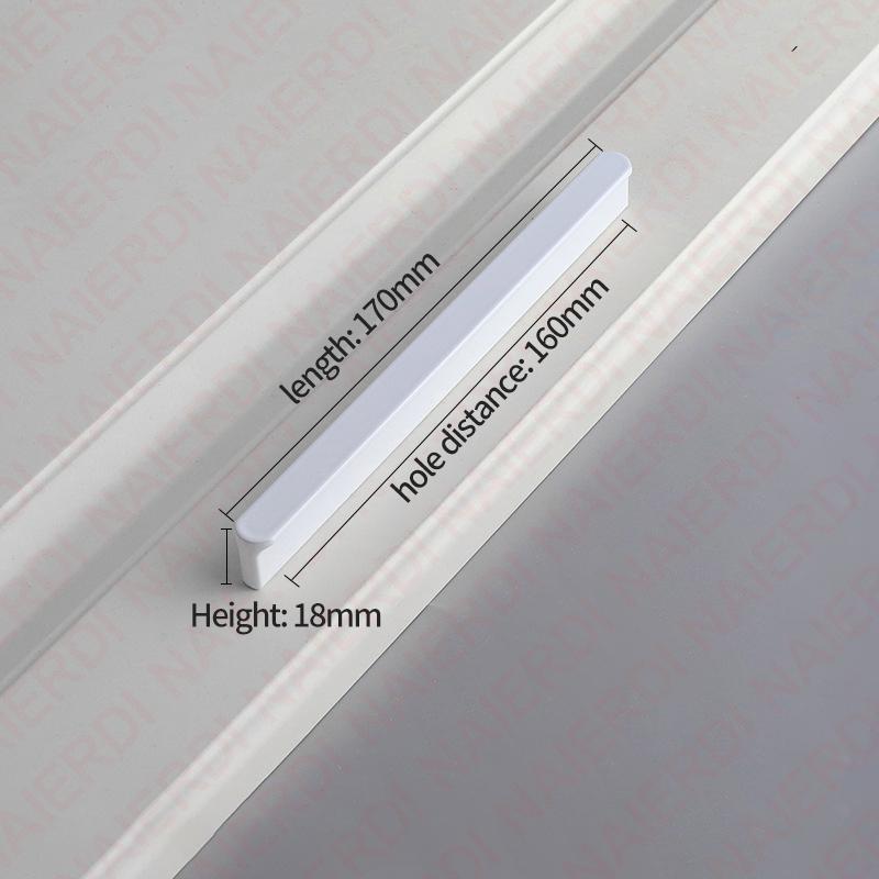 NAIERDI White Long Cabinet Handles Aluminum Alloy 800-1200mm Hidden  Furniture Handle Drawer Knobs Cupboard Pulls
