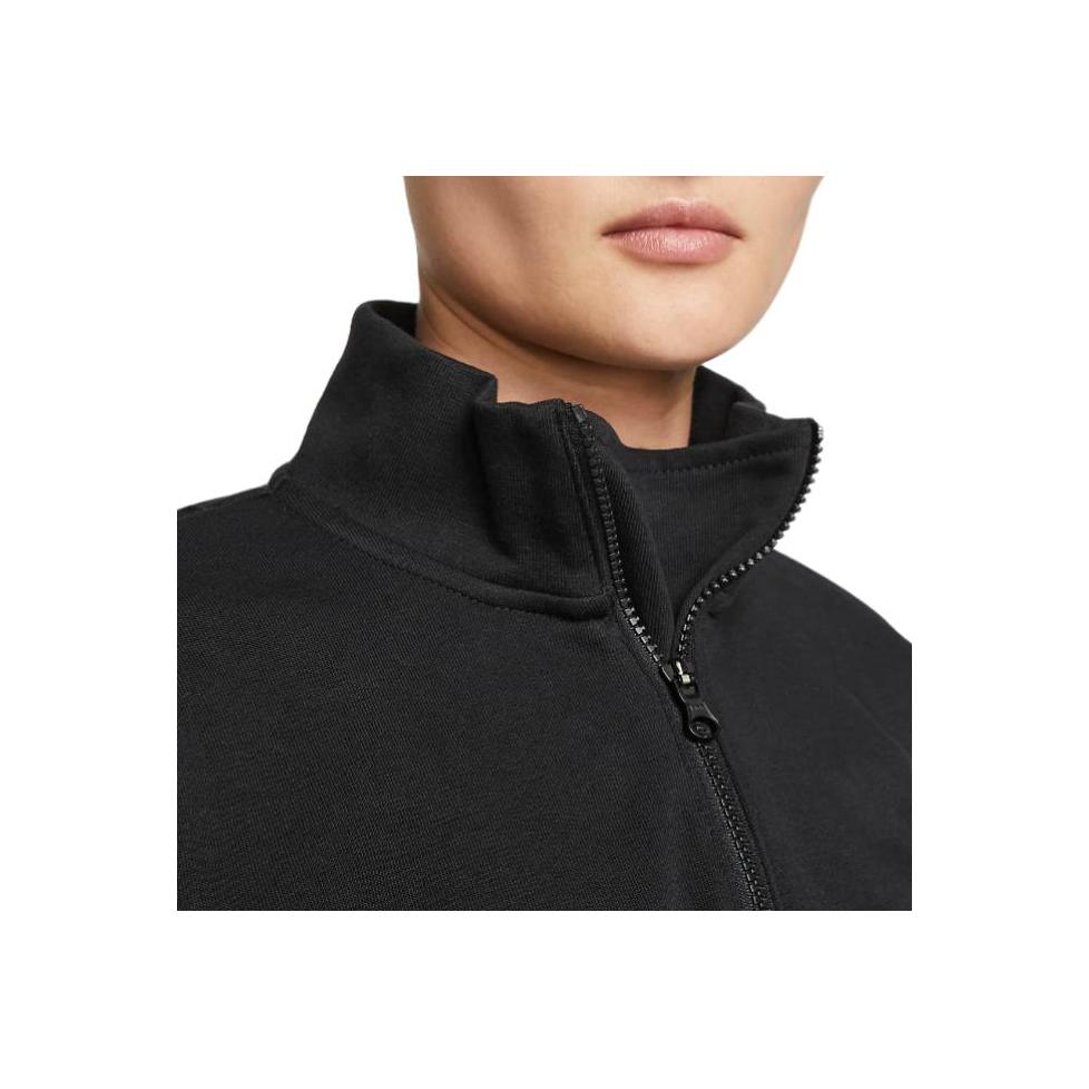 Nike Dri-Fit Swoosh Fly Digital Print Half-Zip Sweatshirt Women Tops Black DX0562-010