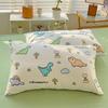 Cartoon Dinosaur Kids Duvet Cover 4Pcs Bedding Set Cute Dino Quilt Cover Polyester Comforter Cover 1 Flat Sheet 2 Pillow Shams