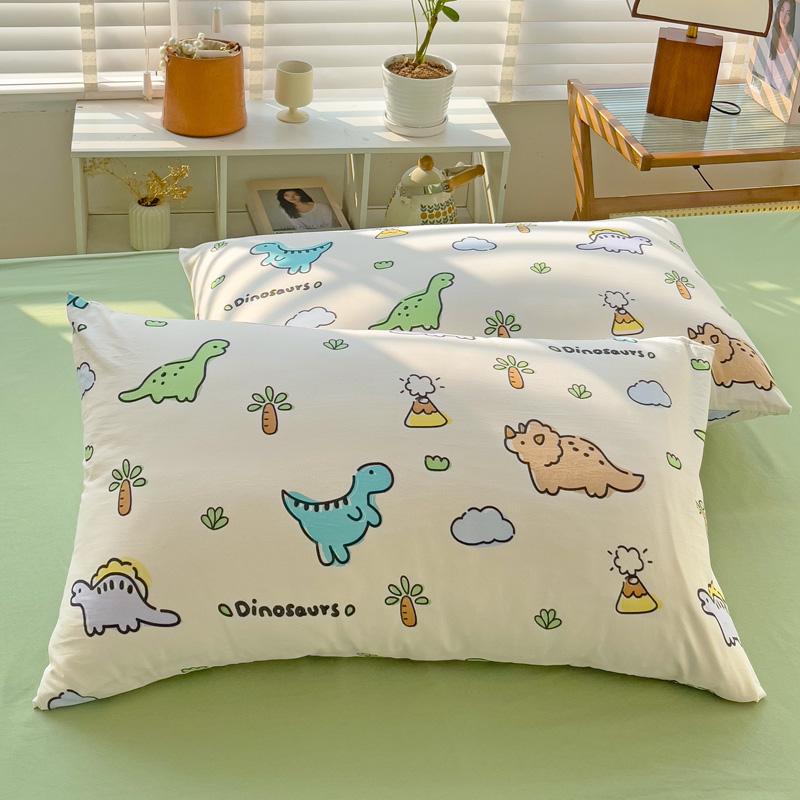 Cartoon Dinosaur Kids Duvet Cover 4Pcs Bedding Set Cute Dino Quilt Cover Polyester Comforter Cover 1 Flat Sheet 2 Pillow Shams