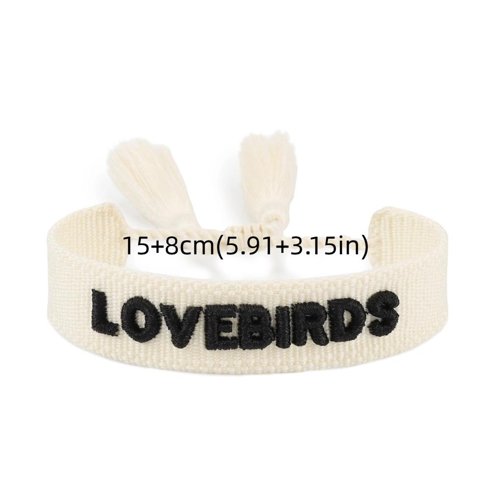 Tassel Embroidered Letters Bracelets Unique and Lucky Lovers Weaving Bracelet Jewelry Gifts