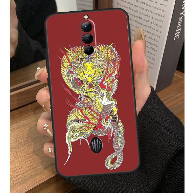 Yakuza Dragon Tattoo Case For Nubia Red Magic 10 Pro Plus 6 7 Pro 6S 7S 5G 6R RedMagic 9S 8S 8 9 Pro Plus Coque