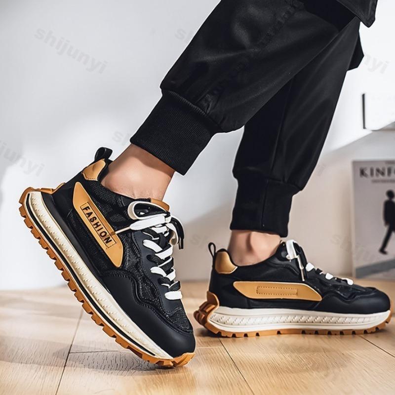 Fashion Men's Casual Shoes 2025 Spring New Mesh Breathable Sports Shoes Fashion Trend Versatile Thick Soled Comfortable Chunky sneakers