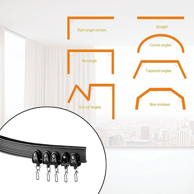 30Pcs Curtain Track Hooks S Shaped Metal Curtain Hooks Shower Curtain Wire Hooks Drapery Hooks for Ceiling Curtain Track