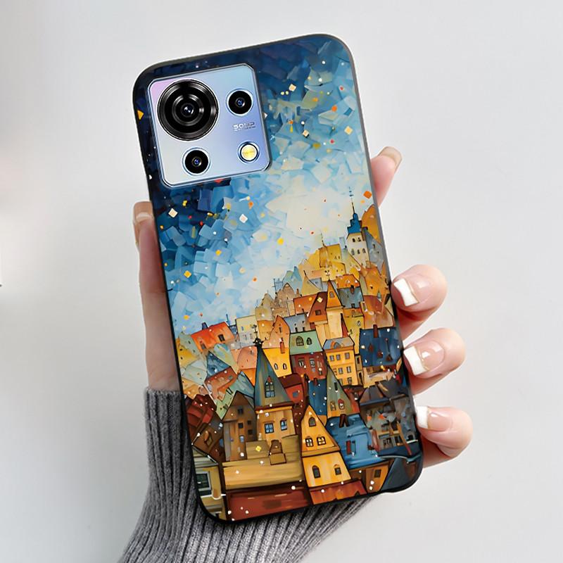 Süße Cartoon Hülle Für ZTE Blade V50 Vita 4G Bedruckte Schale Schutzhülle Weiches Silikon Schwarzes Gehäuse