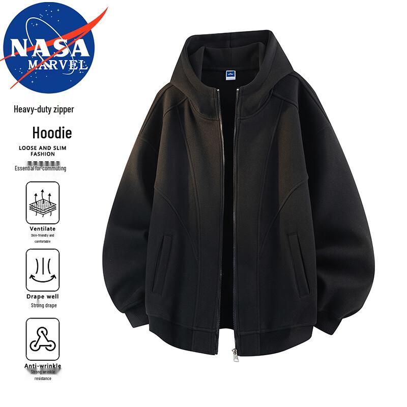 NASA MARVEL Men's Heavyweight Hooded Zip-Up Jacket