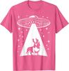 Basset Hound UFO Alien Abduction Graphic Tee Funny Dog Lover Gift T-Shirt