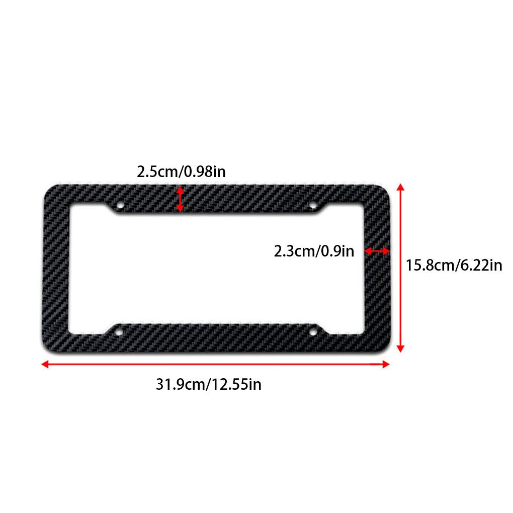 Black License Plate Frames Durable ABS Easy Installation Corrosion Resistant Car License Plate Frame